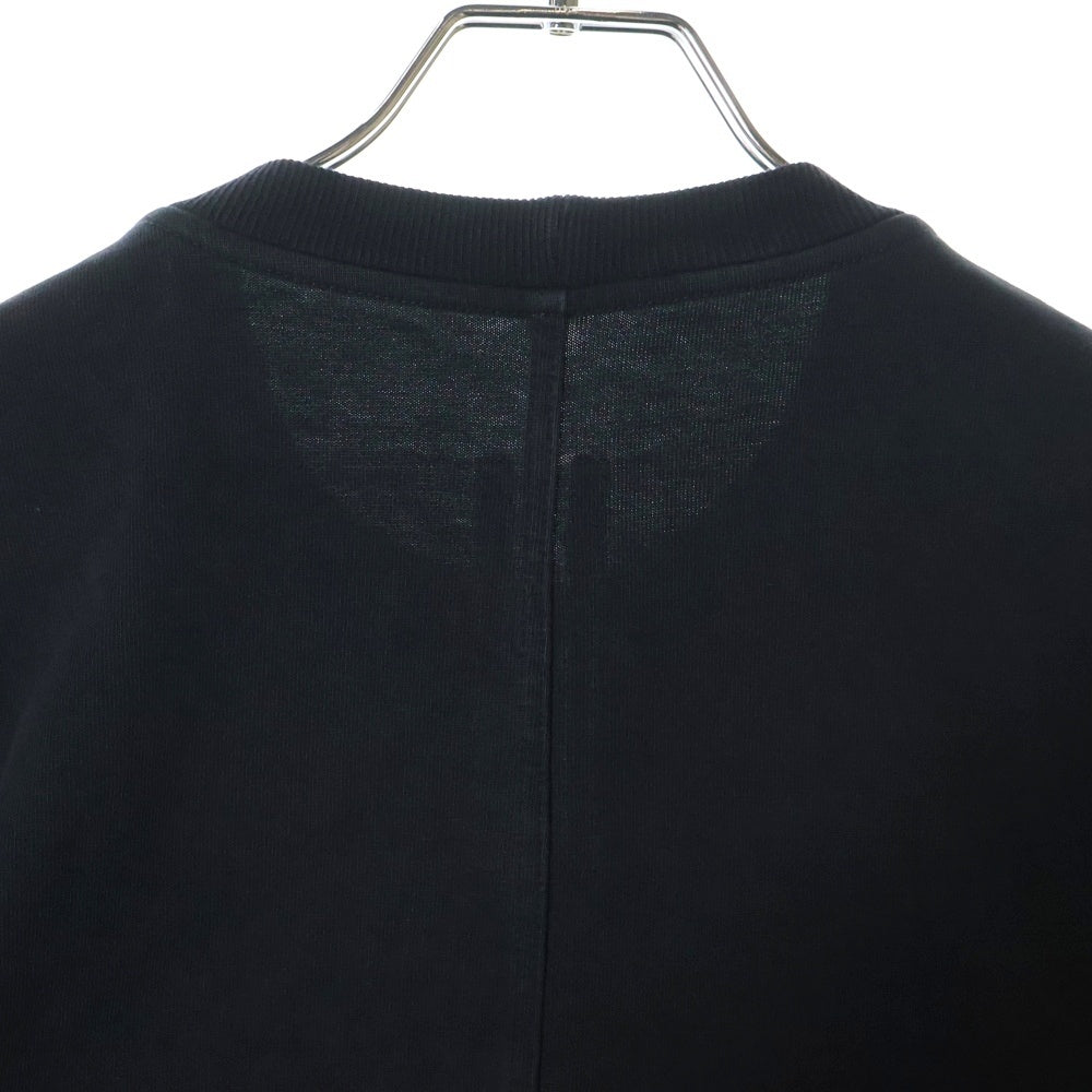 Rick Owens(リックオウエンス) 18SS センタードッキング コットン クルーネック ビックシルエット 半袖Tシャツ カットソー ブラック RU18S5282-BA