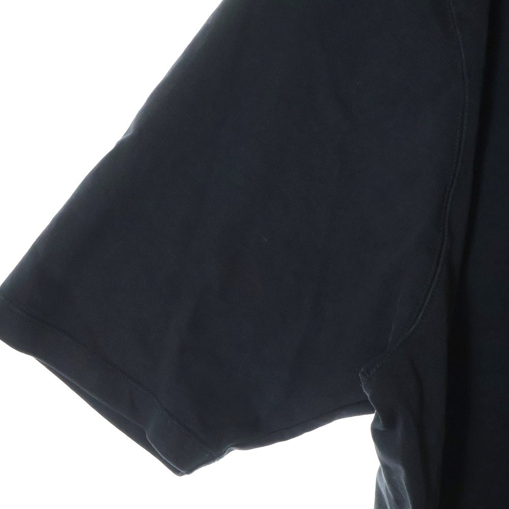 Rick Owens(リックオウエンス) 18SS センタードッキング コットン クルーネック ビックシルエット 半袖Tシャツ カットソー ブラック RU18S5282-BA