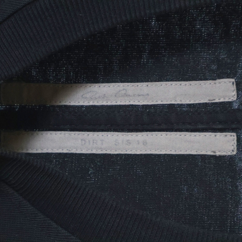 Rick Owens(リックオウエンス) 18SS センタードッキング コットン クルーネック ビックシルエット 半袖Tシャツ カットソー ブラック RU18S5282-BA