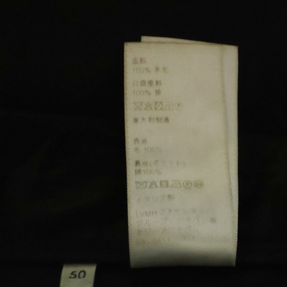 CELINE(セリーヌ) ジップフライ ウール ストレート スリム ロングパンツ スラックス トラウザー ブラック 21ZZ0120D