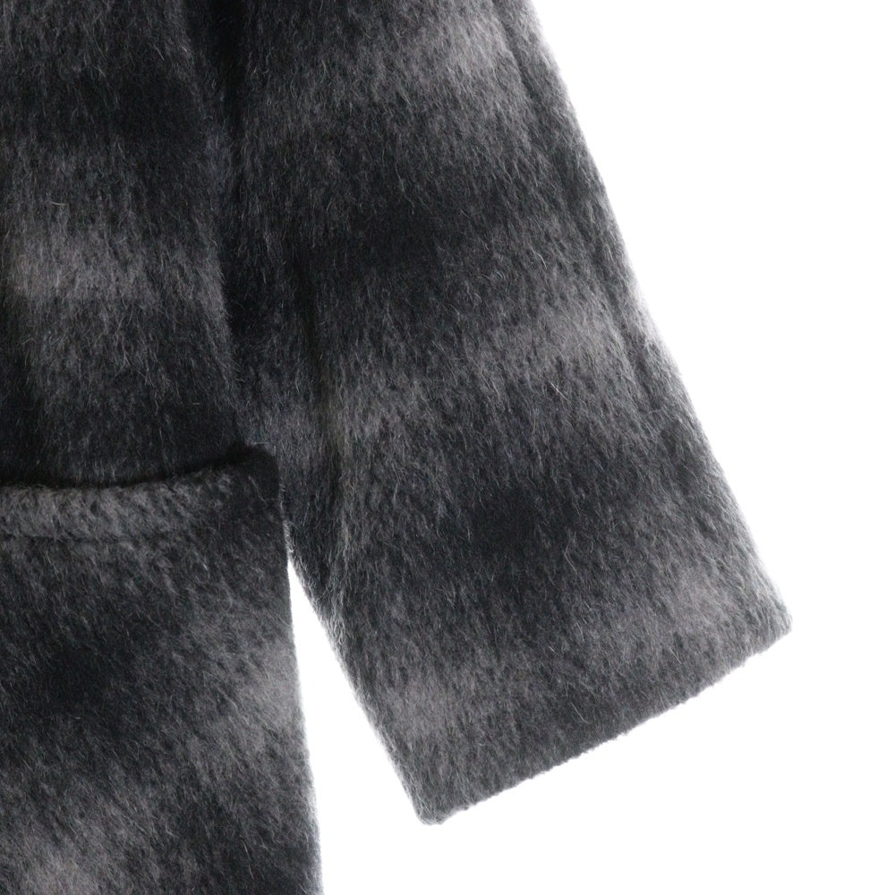 VINTAGE(ヴィンテージ) 80S Plaid Coat オンブレチェック モヘア ミックスウール ダブルブレステッド ピーコート グレー/ブラック
