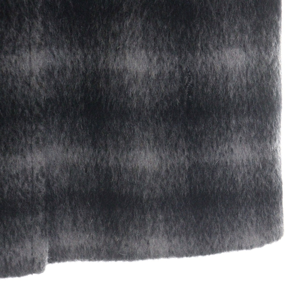 VINTAGE(ヴィンテージ) 80S Plaid Coat オンブレチェック モヘア ミックスウール ダブルブレステッド ピーコート グレー/ブラック