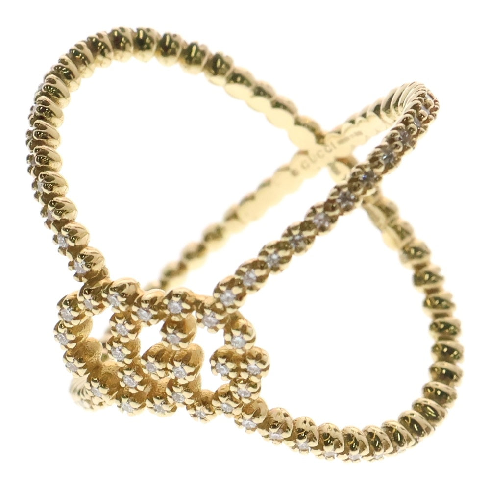 GUCCI(グッチ) K18YG GGランニング ダイヤ リング 2699VI ゴールド