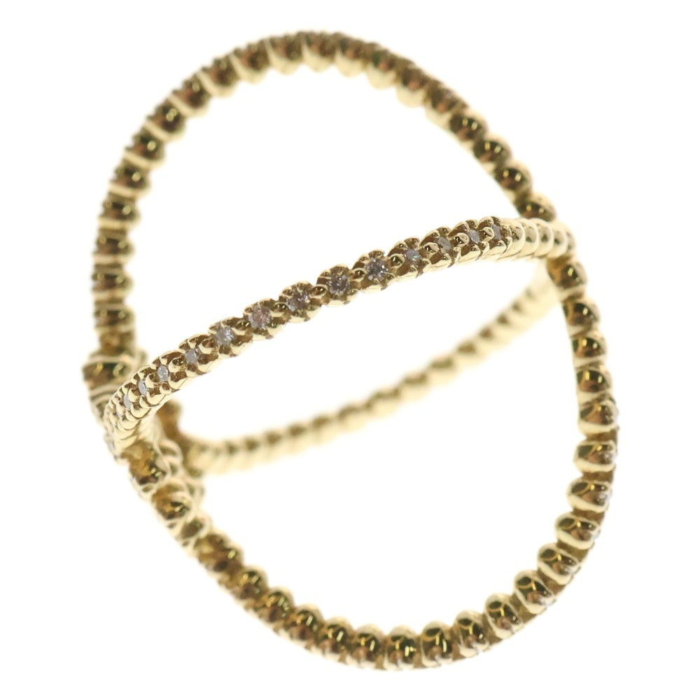 GUCCI(グッチ) K18YG GGランニング ダイヤ リング 2699VI ゴールド