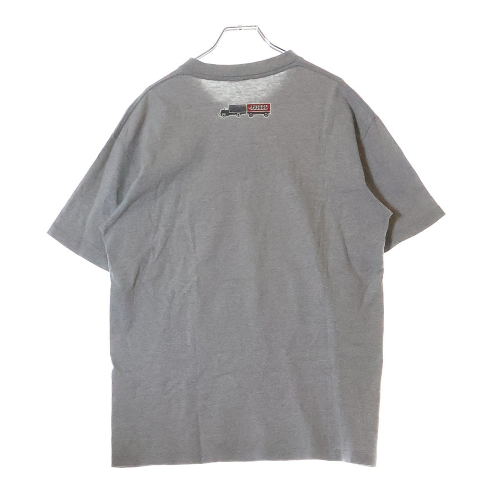 STUSSY(ステューシー) 90S VINTAGE OLD BOX LOGO TEE オールド ボックスロゴ プリントTシャツ 半袖カットソー グレー
