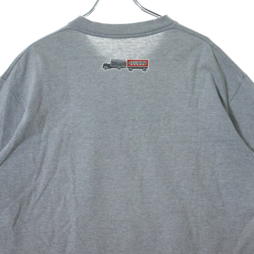 STUSSY(ステューシー) 90S VINTAGE OLD BOX LOGO TEE オールド ボックスロゴ プリントTシャツ 半袖カットソー グレー