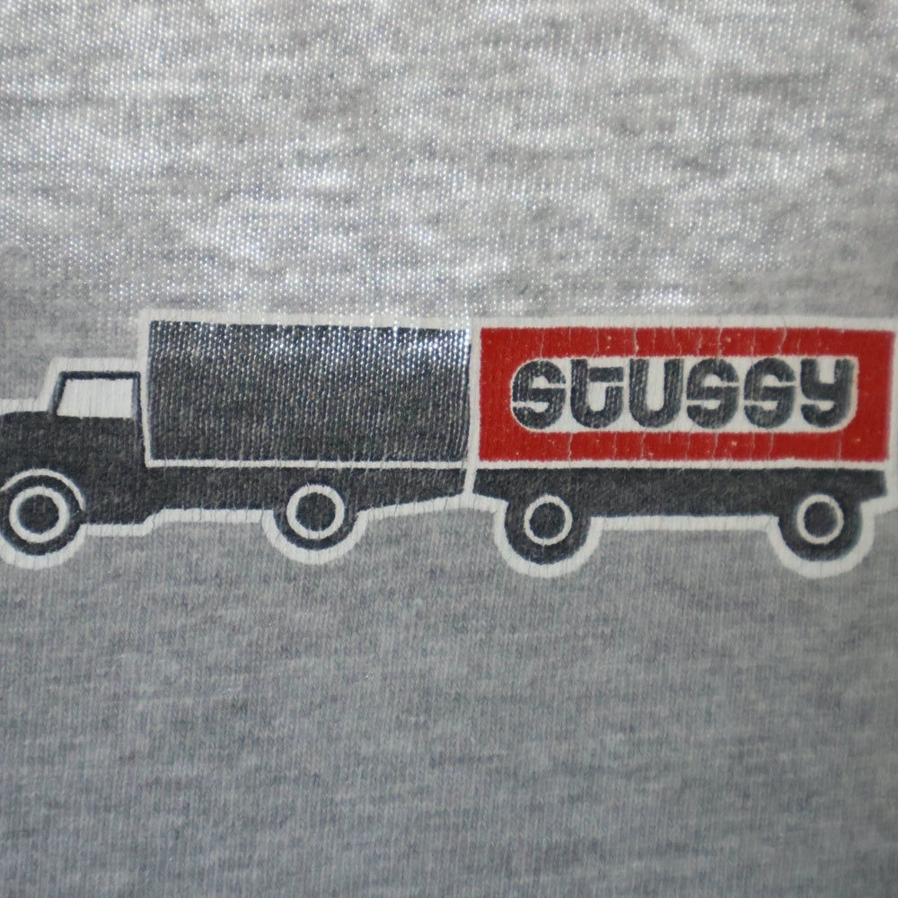 STUSSY(ステューシー) 90S VINTAGE OLD BOX LOGO TEE オールド ボックスロゴ プリントTシャツ 半袖カットソー グレー