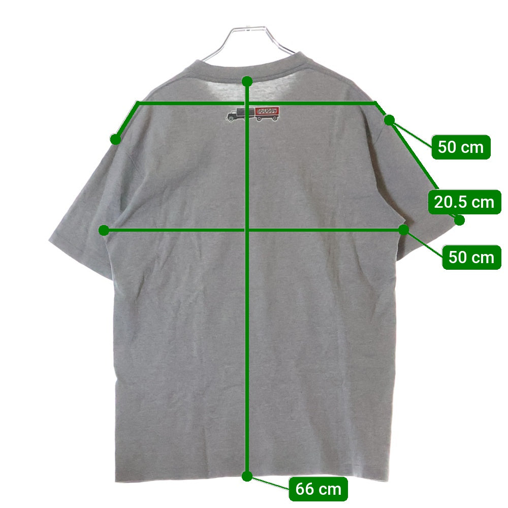 STUSSY(ステューシー) 90S VINTAGE OLD BOX LOGO TEE オールド ボックスロゴ プリントTシャツ 半袖カットソー グレー