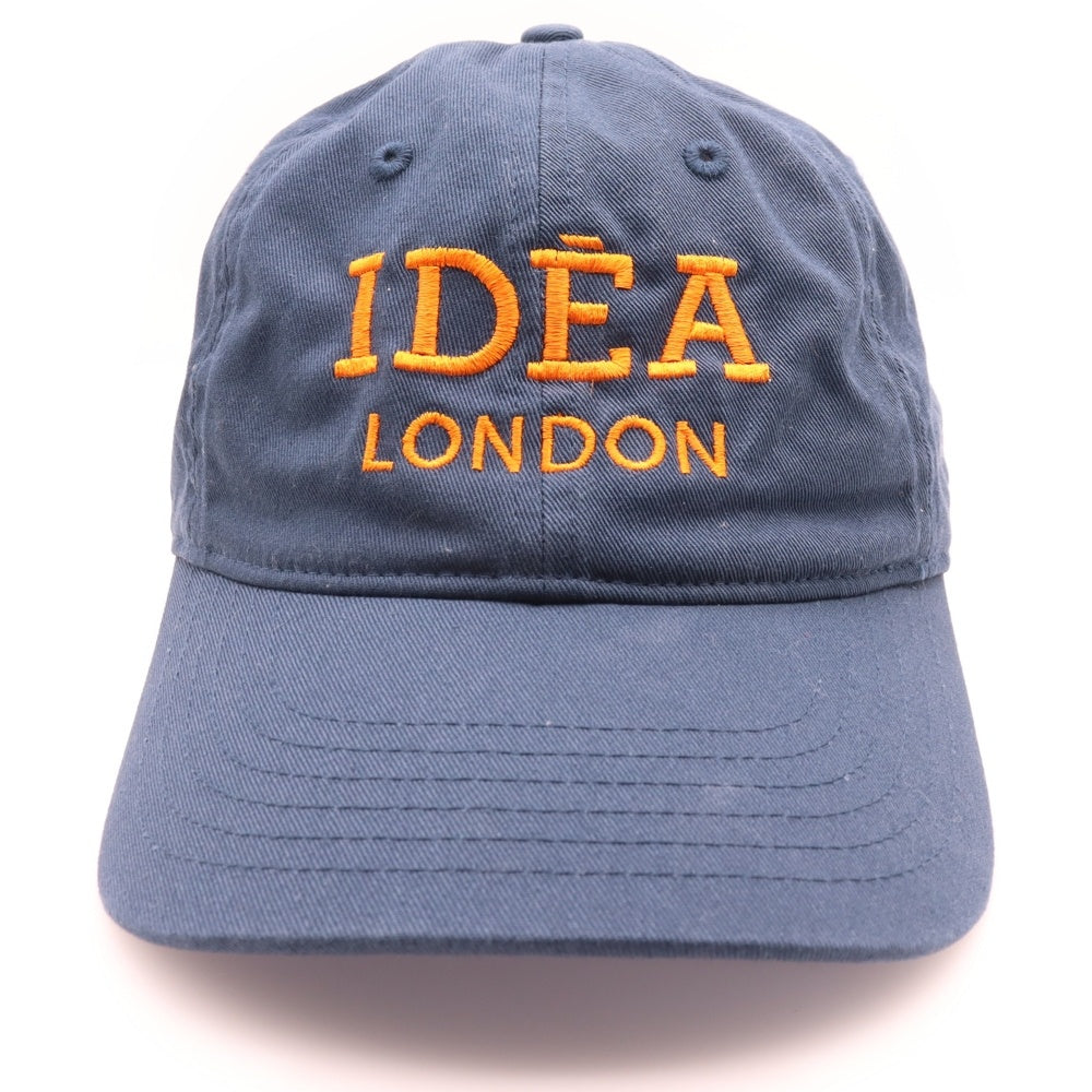 IDEA BOOKS(アイディアブックス) IDEA LONDON BASEBALL CAP アイディアロンドン刺繍 ベースボールキャップ 帽子 ネイビー