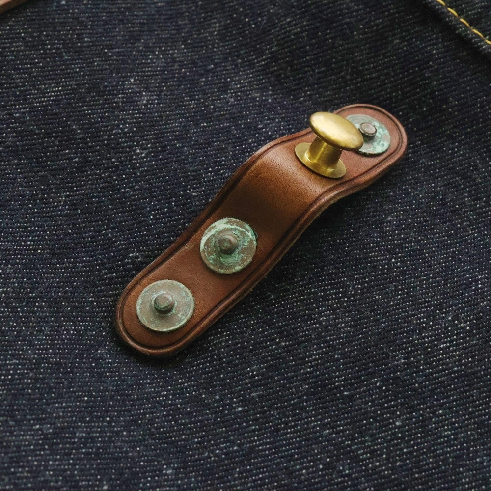RRL(ダブルアールエル) DENIM TOTE BAG 革パッチ レザートリム デニムトートバッグ インディゴ/ブラウン