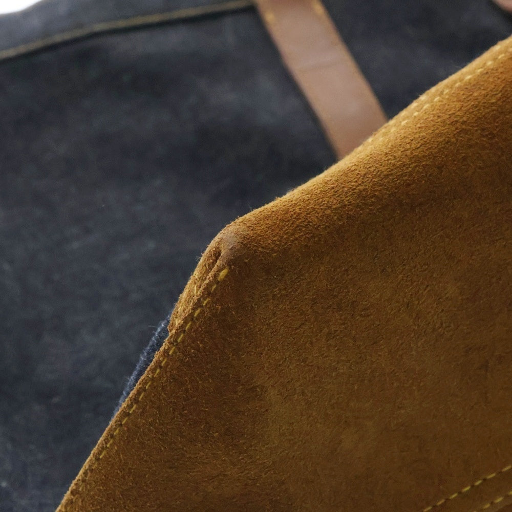 RRL(ダブルアールエル) DENIM TOTE BAG 革パッチ レザートリム デニムトートバッグ インディゴ/ブラウン