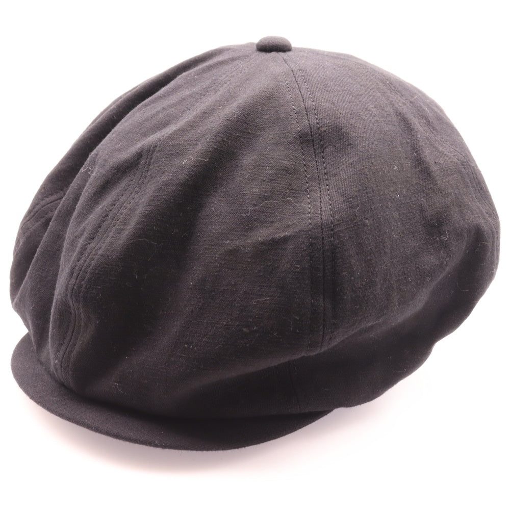 WILDSIDE YOHJI YAMAMOTO(ワイルドサイド ヨウジ ヤマモト) ×THE H.W.DOG&CO 8 PANEL BIG CASQUETTE ザエイチダブリュードッグアンドコー 8パネル ビッグキャスケット 帽子 ブラック