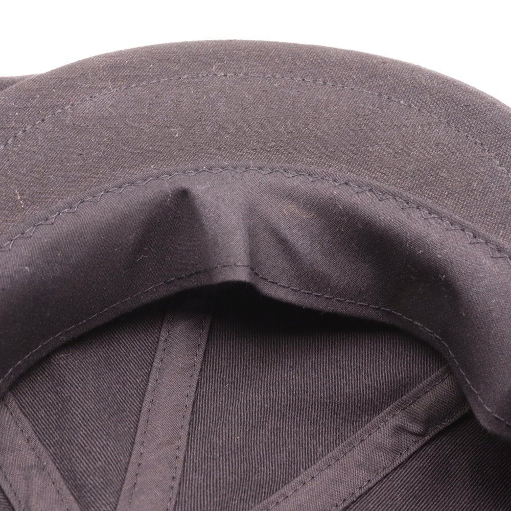 WILDSIDE YOHJI YAMAMOTO(ワイルドサイド ヨウジ ヤマモト) ×THE H.W.DOG&CO 8 PANEL BIG CASQUETTE ザエイチダブリュードッグアンドコー 8パネル ビッグキャスケット 帽子 ブラック