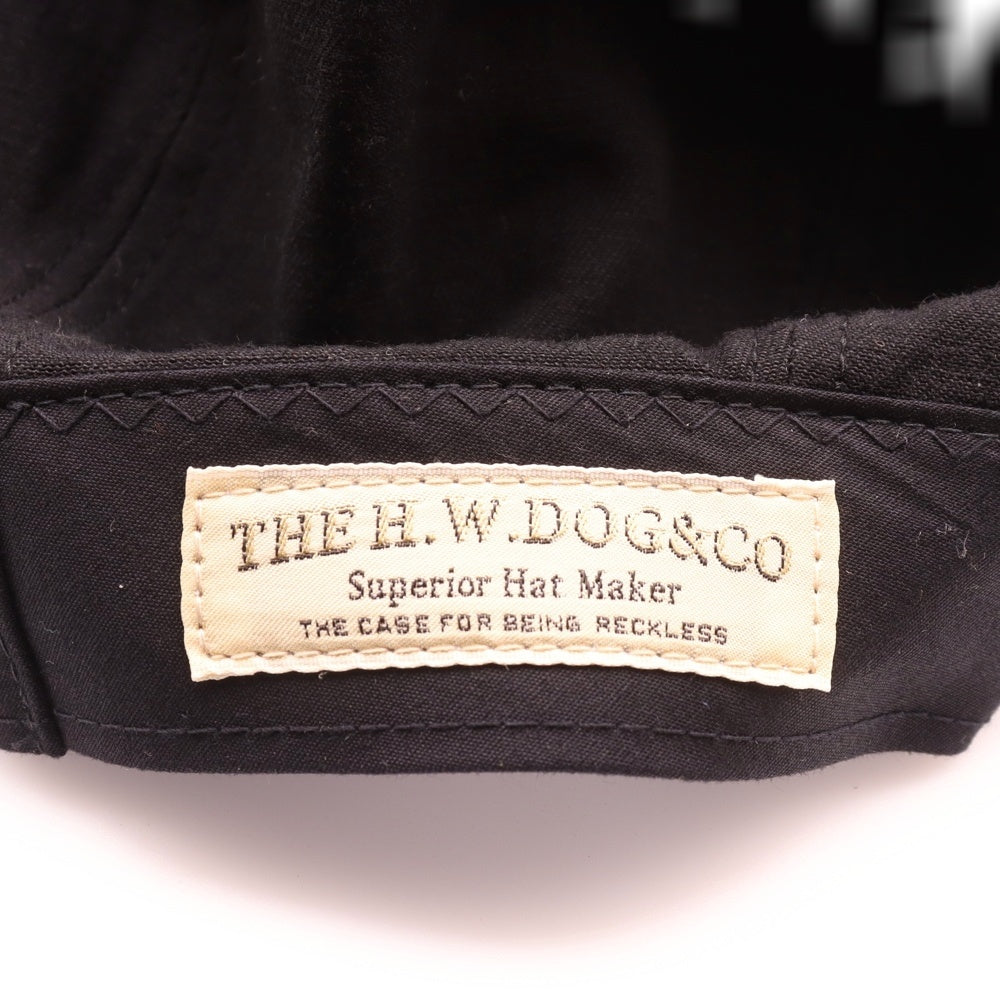 WILDSIDE YOHJI YAMAMOTO(ワイルドサイド ヨウジ ヤマモト) ×THE H.W.DOG&CO 8 PANEL BIG CASQUETTE ザエイチダブリュードッグアンドコー 8パネル ビッグキャスケット 帽子 ブラック