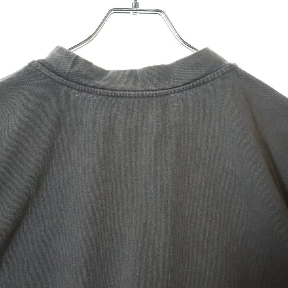 OUR LEGACY(アワーレガシー) 24AW BIG LONGSLEEVE ビッグロングスリーブ ヴィンテージ加工 長袖クルーネックカットソー チャコールグレー W4246BA