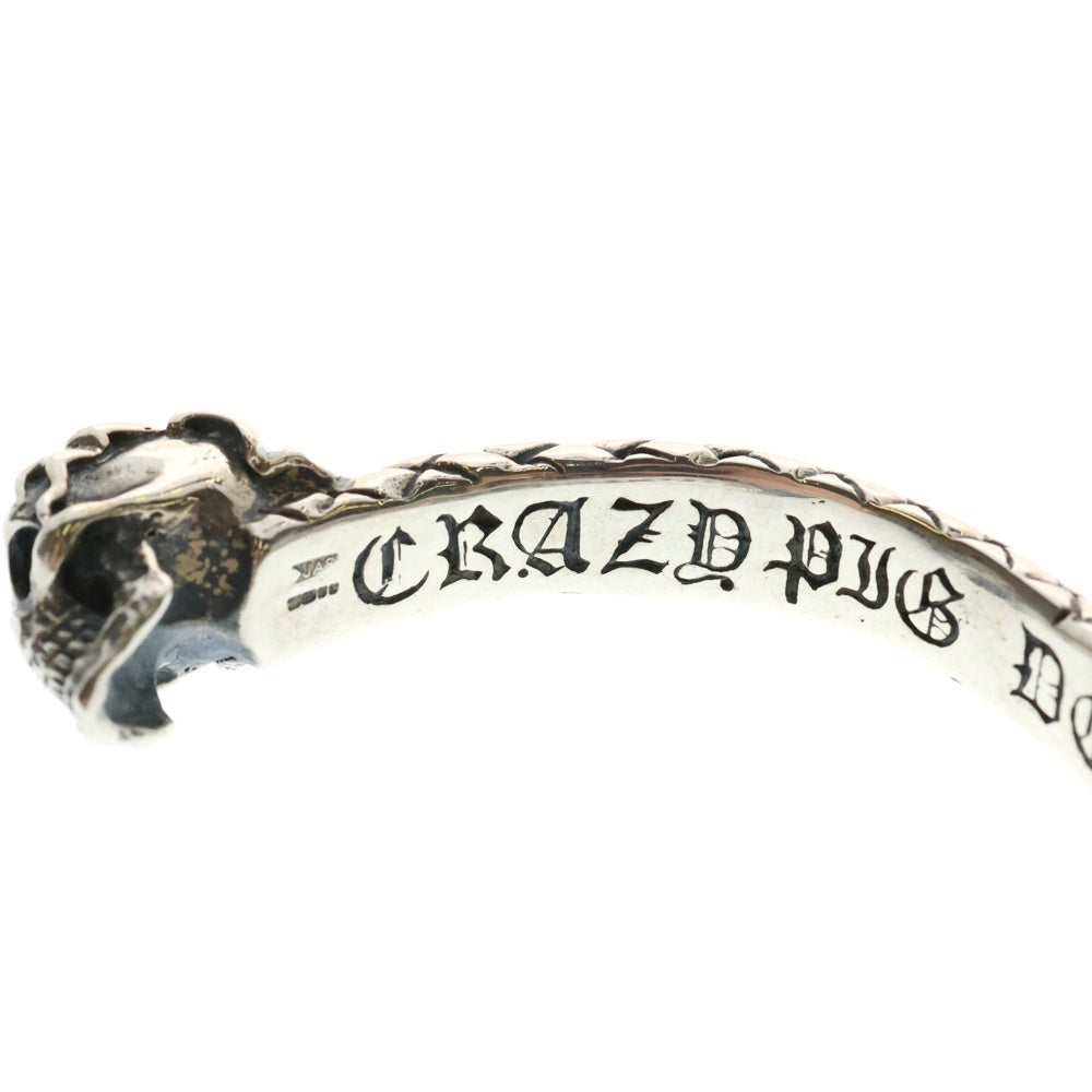CRAZY PIG(クレイジーピッグ) TWO SKULLS BANGLE BRAIDED トゥースカル バングル ブレイデッド ブレスレット シルバー
