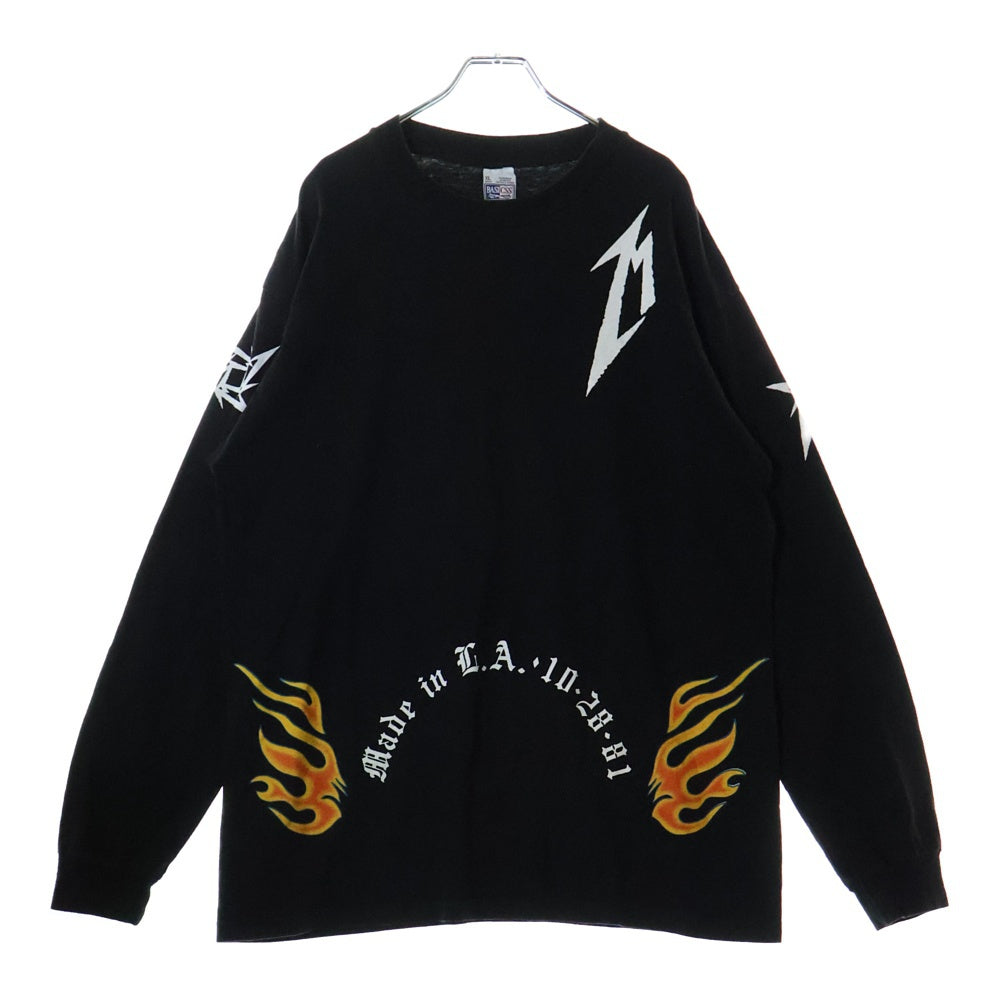 VINTAGE(ヴィンテージ) 90S METALLICA SAN FRANCISCO 15 YEARS LS TEE BASICSS メタリカ サンフランシスコ 15周年記念 両面プリント クルーネック 長袖Tシャツ