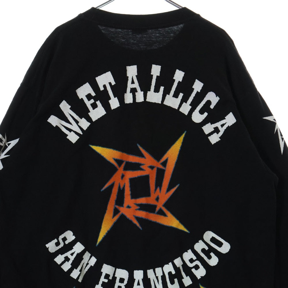 VINTAGE(ヴィンテージ) 90S METALLICA SAN FRANCISCO 15 YEARS LS TEE BASICSS メタリカ サンフランシスコ 15周年記念 両面プリント クルーネック 長袖Tシャツ