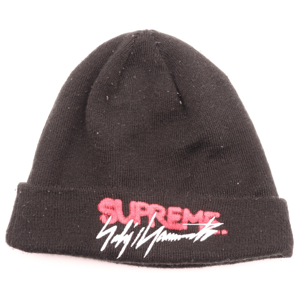 SUPREME(シュプリーム) 20AW ×Yohji Yamamoto × NEW ERA Beanie ヨウジ ヤマモト ニューエラ アクリル ロゴエンブロイダリー ニット キャップ ビーニー 帽子 ブラック