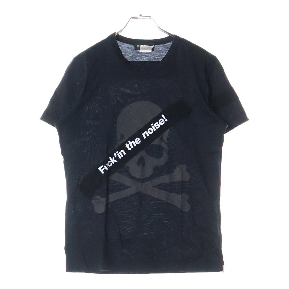mastermind JAPAN(マスターマインドジャパン) SENSE別注 FUCKIN THE NOISE フロントスカルプリント クルーネック コットン 半袖Tシャツ カットソー ブラック