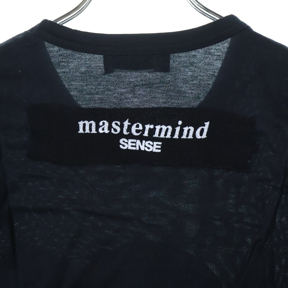 mastermind JAPAN(マスターマインドジャパン) SENSE別注 FUCKIN THE NOISE フロントスカルプリント クルーネック コットン 半袖Tシャツ カットソー ブラック