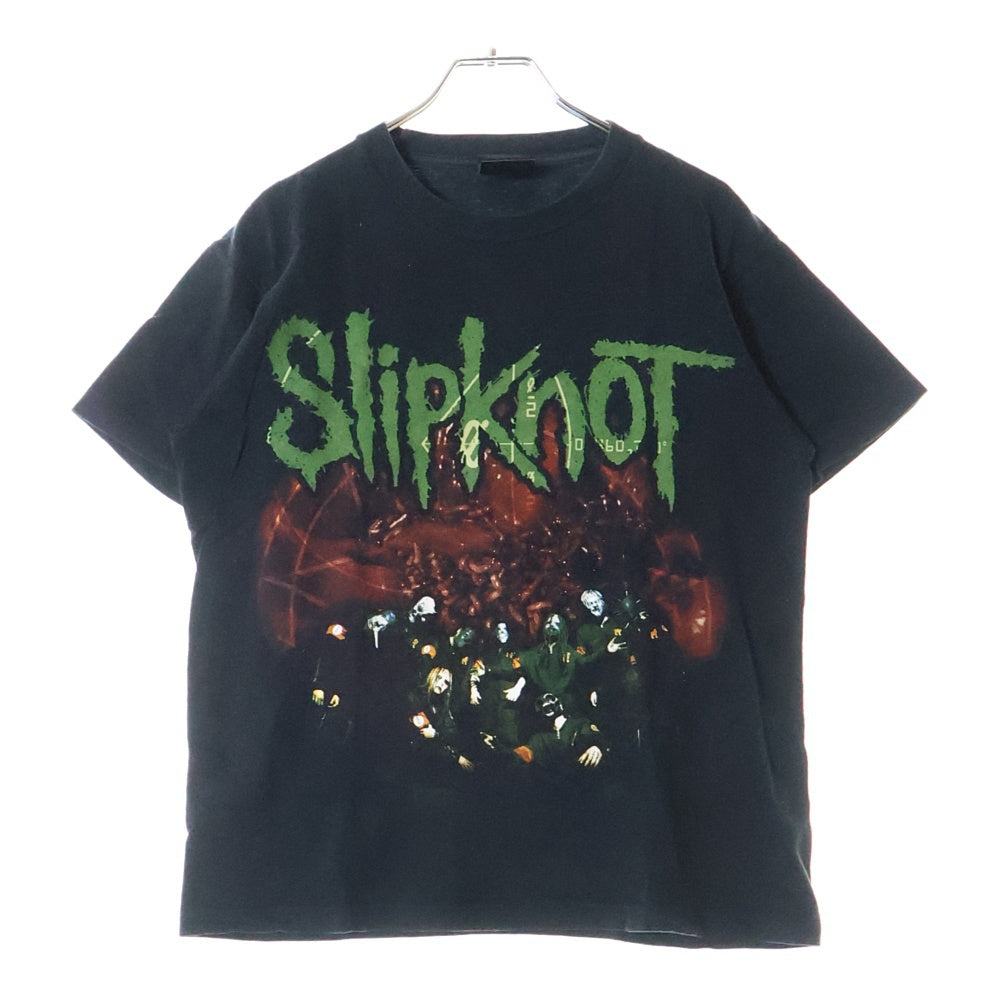VINTAGE(ヴィンテージ) 00S VINTAGE SLIPKNOT 2002 SHOOT ヴィンテージ スリップノット 両面プリント クルーネック 半袖Tシャツ カットソー ブラック