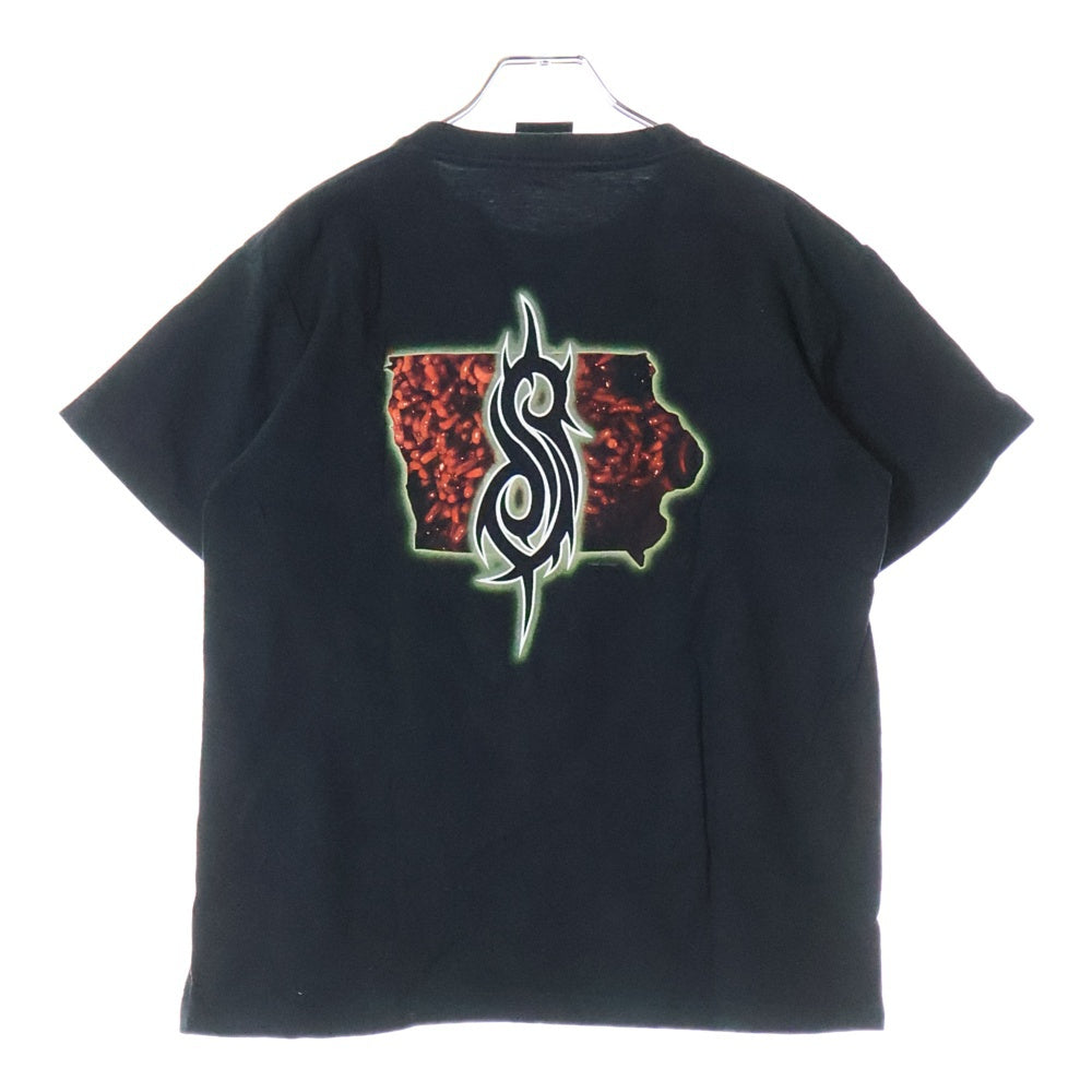 VINTAGE(ヴィンテージ) 00S VINTAGE SLIPKNOT 2002 SHOOT ヴィンテージ スリップノット 両面プリント クルーネック 半袖Tシャツ カットソー ブラック