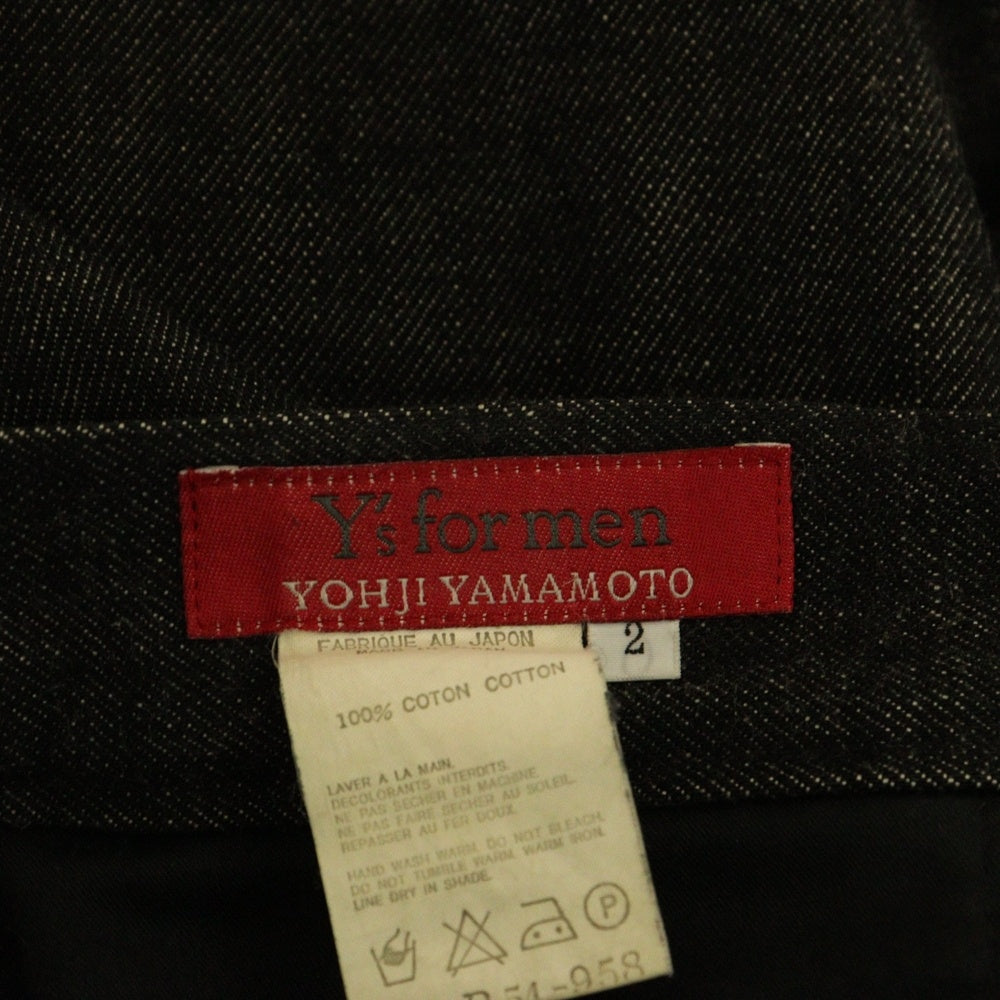 Y's for men(ワイズフォーメン) 赤ラベルタグ コットン ストレート デニムパンツ ブラック MX-P54-958