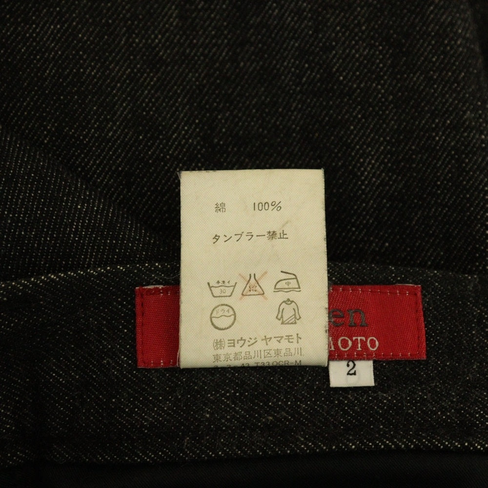 Y's for men(ワイズフォーメン) 赤ラベルタグ コットン ストレート デニムパンツ ブラック MX-P54-958