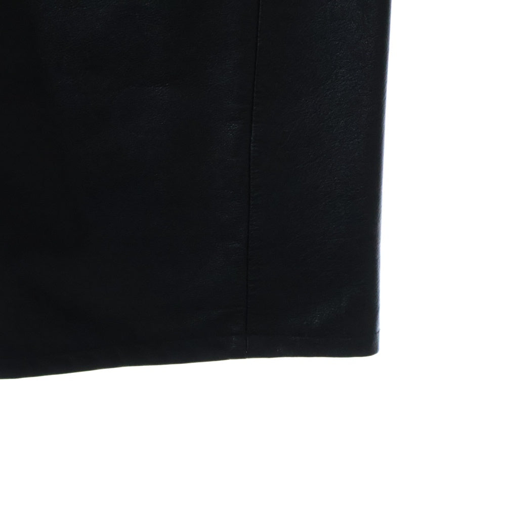Y's for men(ワイズフォーメン) COW LEATHER カウレザー ジップフライ ストレートパンツ ブラック MT-P13-700