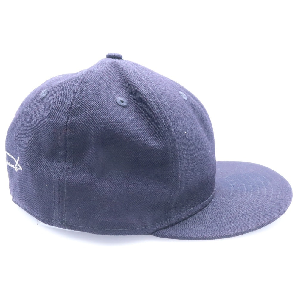 Yohji Yamamoto POUR HOMME(ヨウジヤマモト プールオム) ×NER ERA 59FIFTY バックサインロゴプリント キャップ 帽子 ネイビー