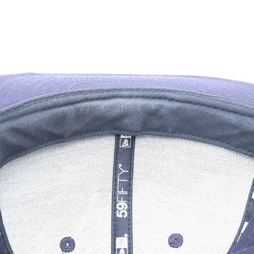 Yohji Yamamoto POUR HOMME(ヨウジヤマモト プールオム) ×NER ERA 59FIFTY バックサインロゴプリント キャップ 帽子 ネイビー