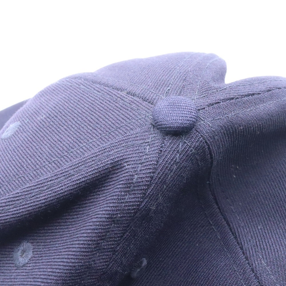 Yohji Yamamoto POUR HOMME(ヨウジヤマモト プールオム) ×NER ERA 59FIFTY バックサインロゴプリント キャップ 帽子 ネイビー