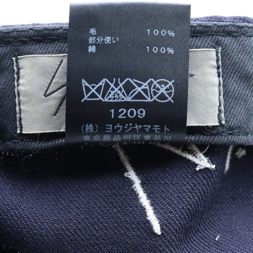 Yohji Yamamoto POUR HOMME(ヨウジヤマモト プールオム) ×NER ERA 59FIFTY バックサインロゴプリント キャップ 帽子 ネイビー