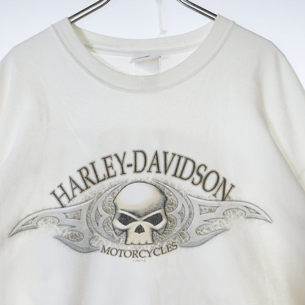 VINTAGE(ヴィンテージ) 00S VINTAGE HARLEY DAVIDSON CAPITAL CITY L/S TEE ヴィンテージ ハーレーダビッドソン キャピタル シティー クルーネック 長袖Tシャツ カットソー ホワイト