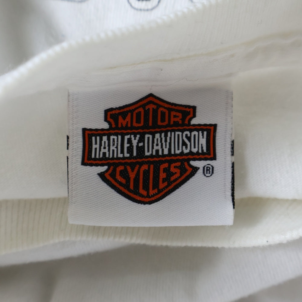 VINTAGE(ヴィンテージ) 00S VINTAGE HARLEY DAVIDSON CAPITAL CITY L/S TEE ヴィンテージ ハーレーダビッドソン キャピタル シティー クルーネック 長袖Tシャツ カットソー ホワイト