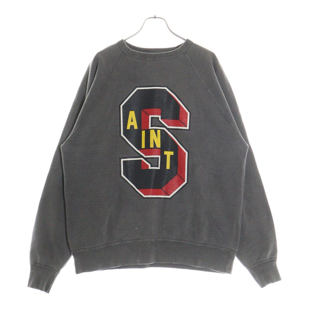 SAINT MICHAEL(セントマイケル) 22AW ×DENIM TEARS DT CREW SWT デニムティアーズ 両面プリント クルーネック スウェット トレーナー ブラック SM-A22-0000-050