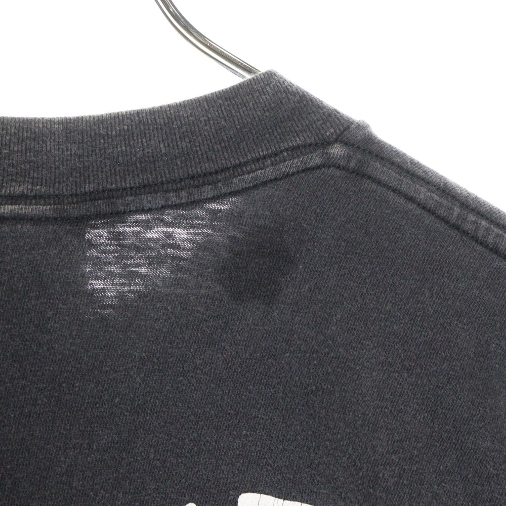 READY MADE(レディメイド) 24SS T-SHIRT PEACE ピース 両面プリント ダメージ加工 クルーネック カットソー 半袖Tシャツ ブラック RE-CO-BK-00-00-280