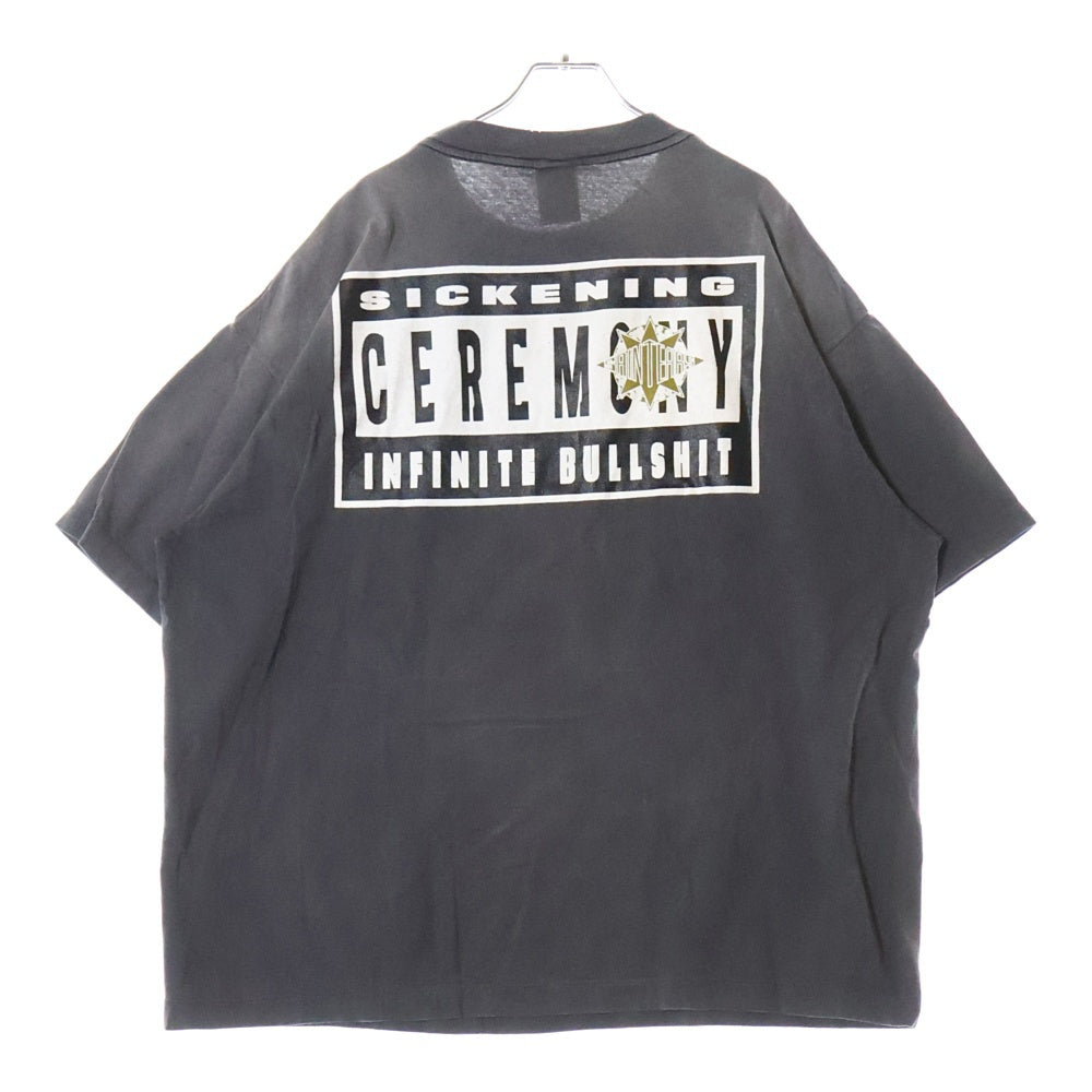 SAINT MICHAEL(セントマイケル) 24AW ×DENIM TEARS TEE ST TEARS デニムティアーズ 両面プリント クルーネック カットソー 半袖Tシャツ ブラック