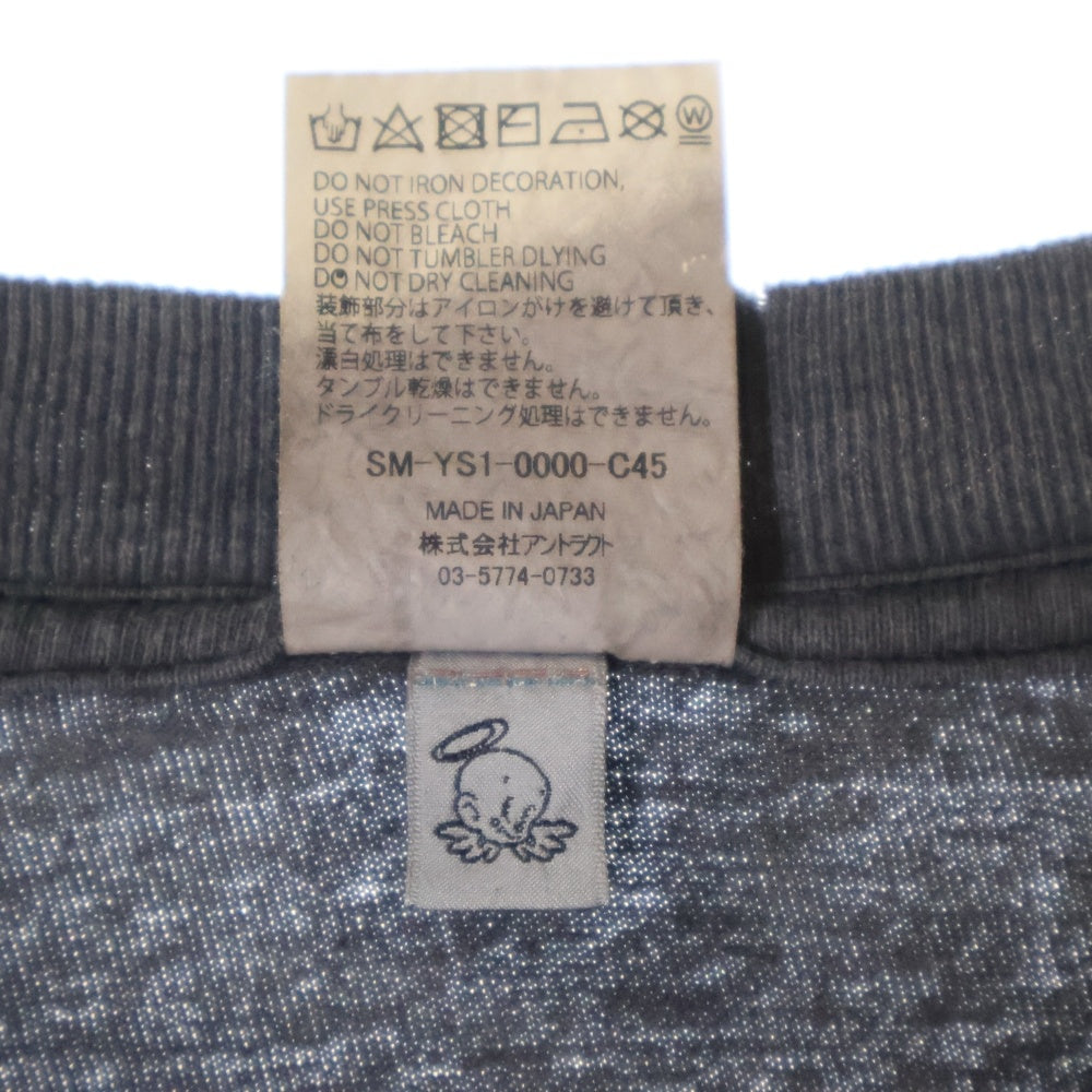SAINT MICHAEL(セントマイケル) 24AW ×DENIM TEARS TEE ST TEARS デニムティアーズ 両面プリント クルーネック カットソー 半袖Tシャツ ブラック