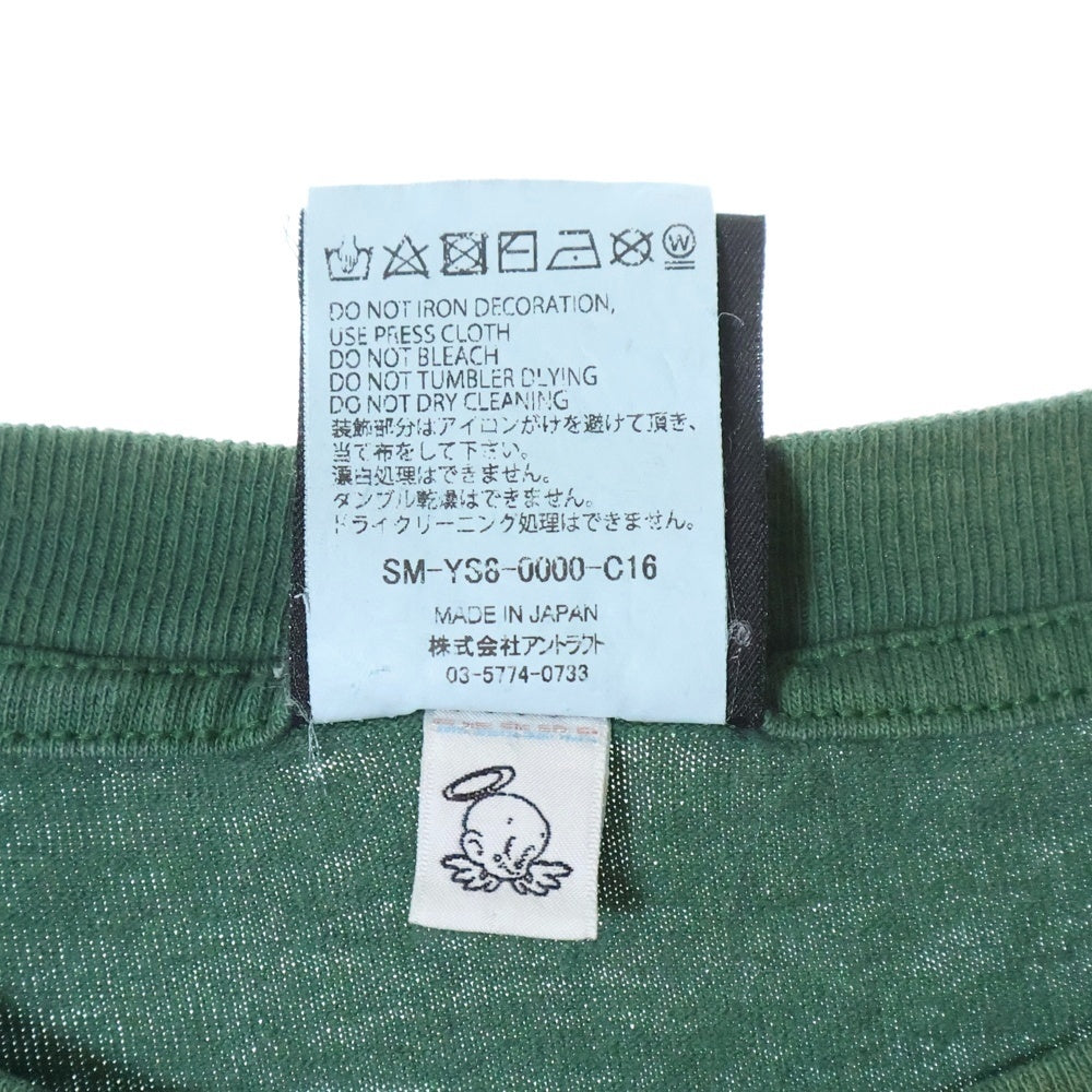 SAINT MICHAEL(セントマイケル) 24SS TEE SAINT CLAN セイント クラン クルーネック カットソー 半袖Tシャツ グリーン SM-YS8-0000-C16