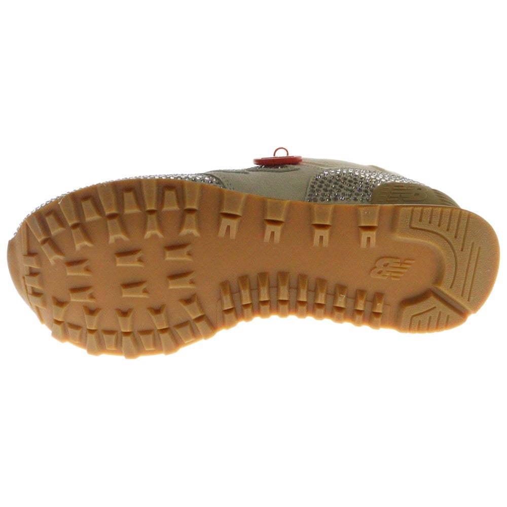 miumiu(ミュウミュウ) x New Balance 574 Crystal N Logo Sneakers ニューバランス クリスタル ロゴ ローカットスニーカー ホワイト/クリア 5E044E 3LN8 F0009