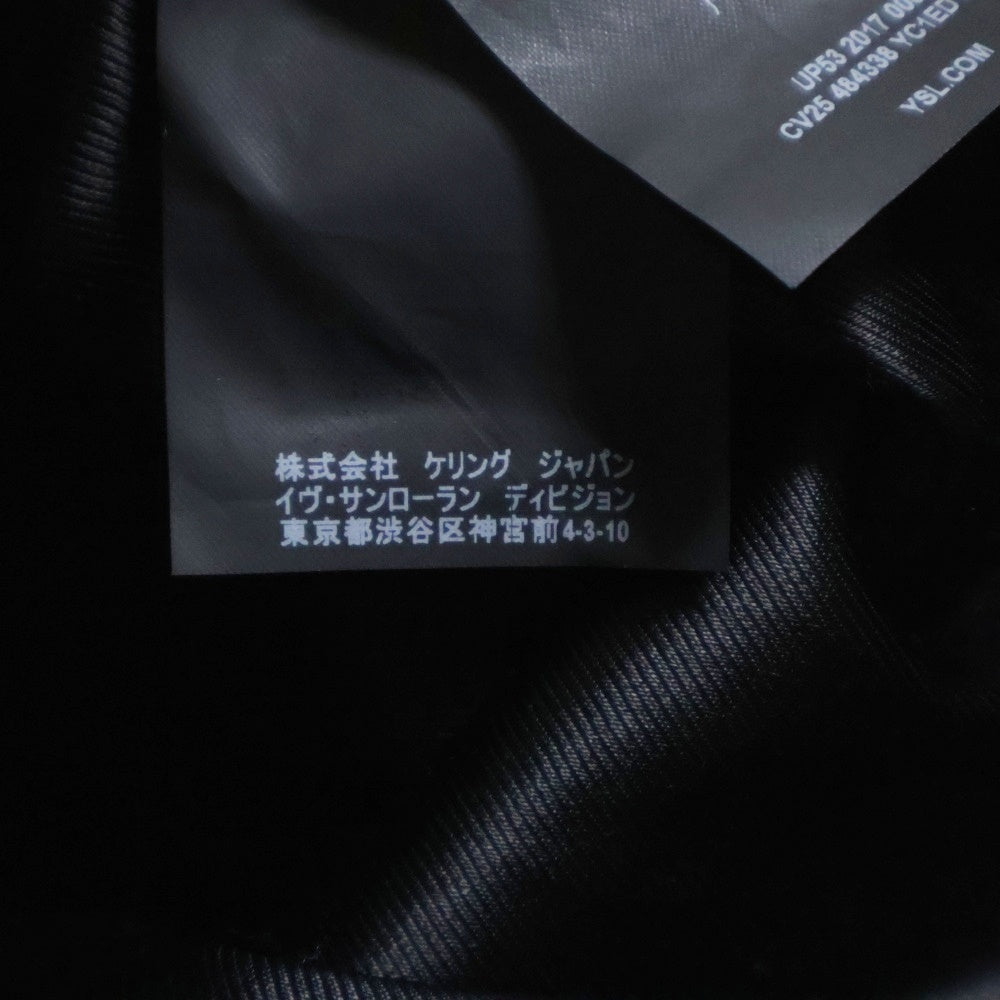 SAINT LAURENT PARIS(サンローランパリ) ムートンカラー レザーボンバージャケット ブラック 484338