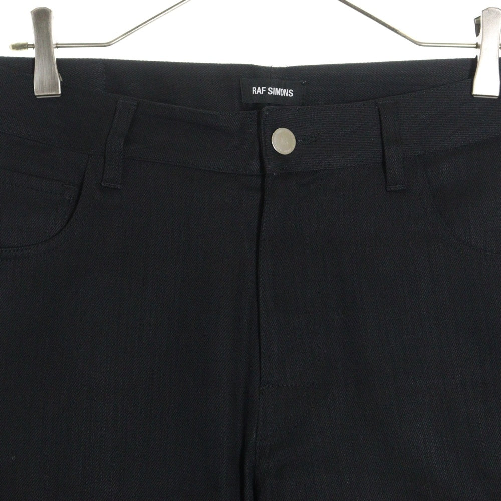 RAF SIMONS(ラフシモンズ) 18AW フォト ニーパッチ ストレート パンツ ブラック 182‐317