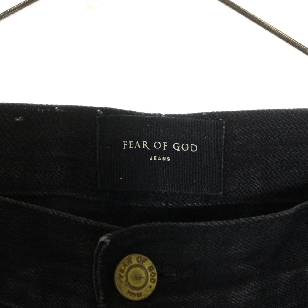FEAR OF GOD(フィアオブゴッド) DENIM PAINTERS JEAN ブリーチ加工 スキニー デニムパンツ ブラック