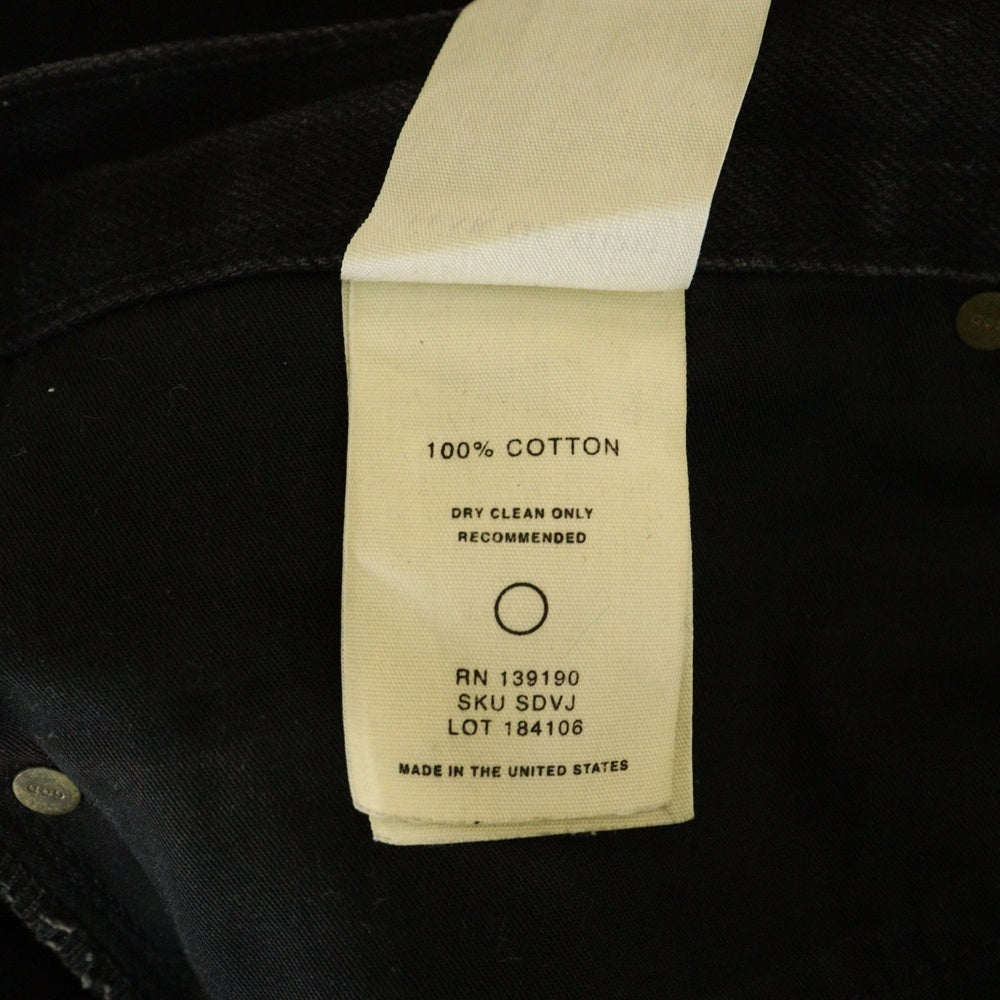 FEAR OF GOD(フィアオブゴッド) DENIM PAINTERS JEAN ブリーチ加工 スキニー デニムパンツ ブラック