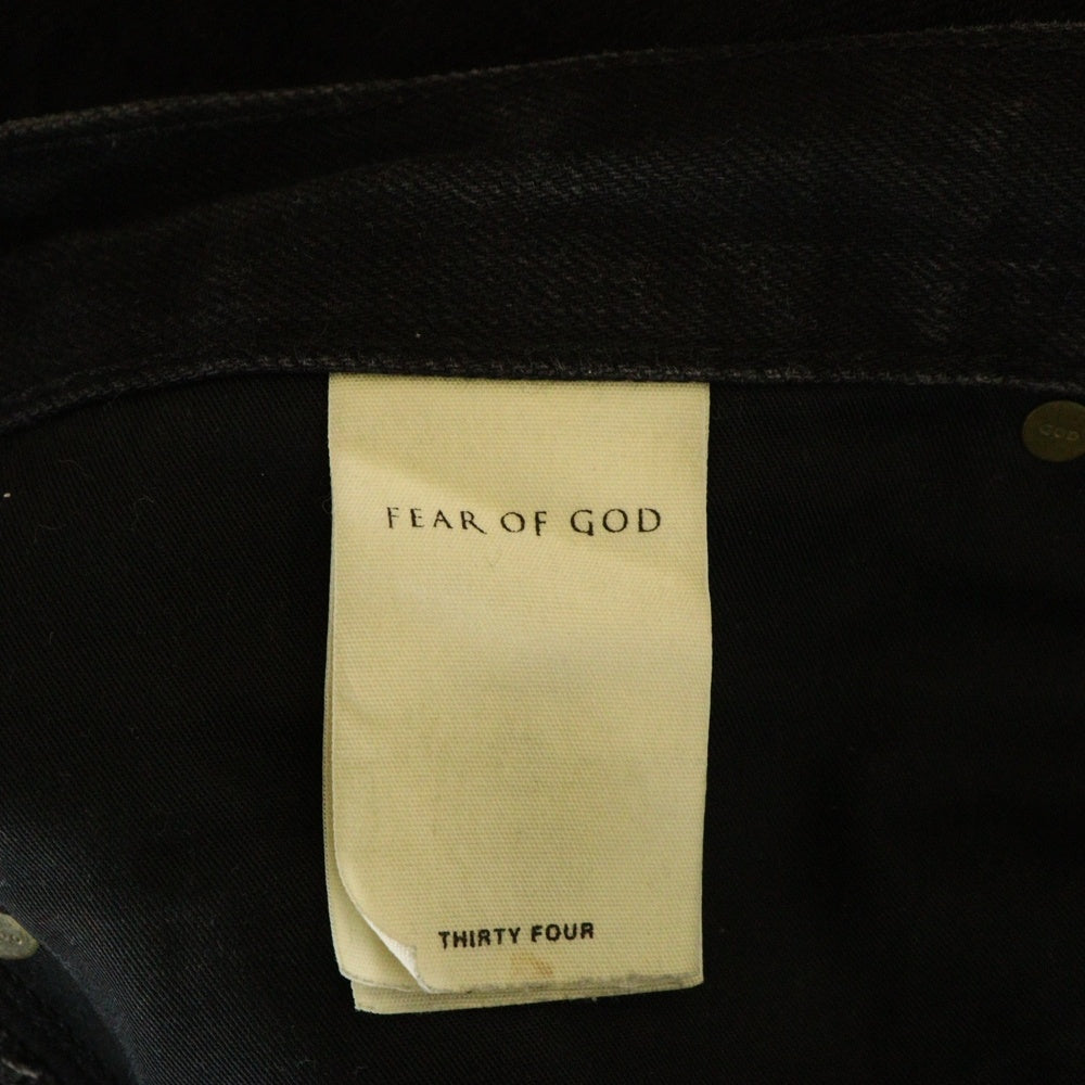 FEAR OF GOD(フィアオブゴッド) DENIM PAINTERS JEAN ブリーチ加工 スキニー デニムパンツ ブラック