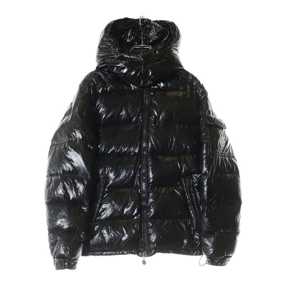 MONCLER(モンクレール) MAYA マヤ ロゴワッペン フーデット ダウンジャケット ブラック 40336 50 68950