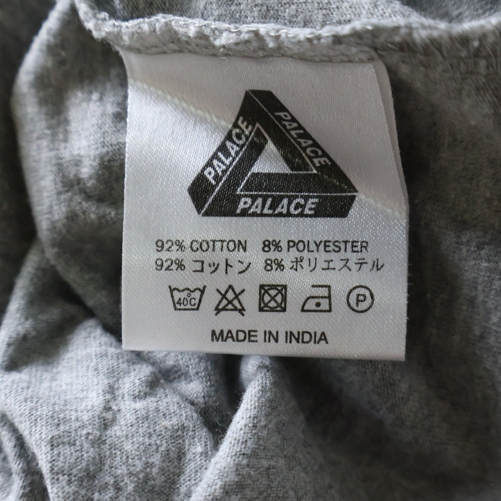 Palace Skateboards(パレススケートボーズ) 両面ロゴプリント クルーネック半袖Tシャツ カットソー グレー