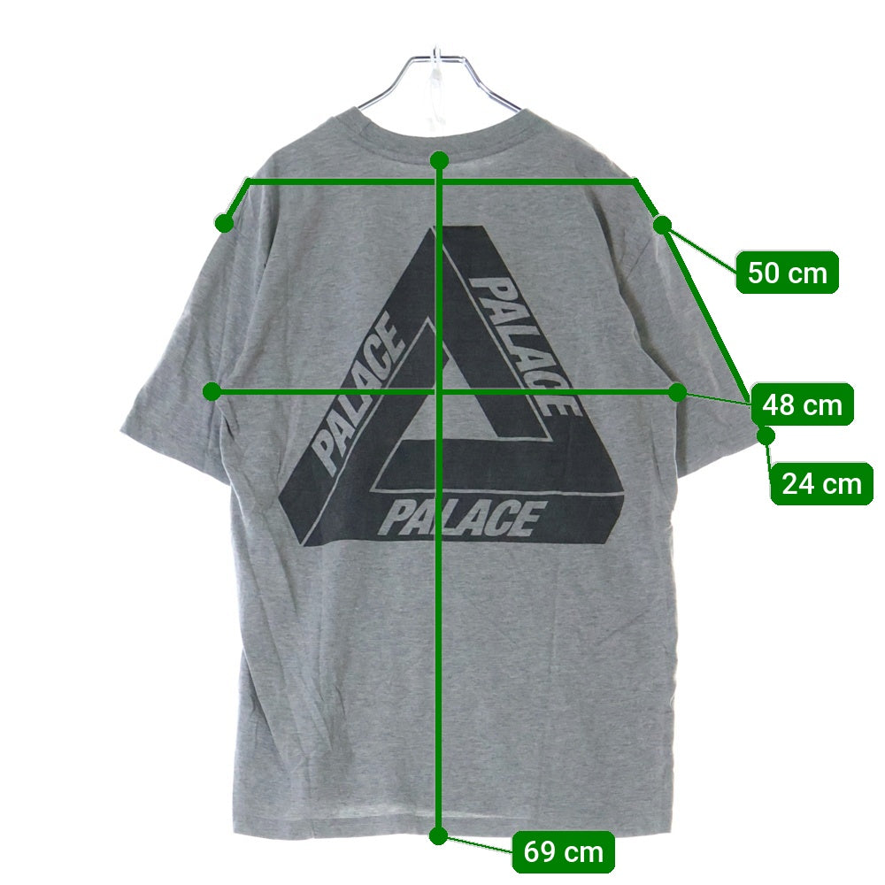 Palace Skateboards(パレススケートボーズ) 両面ロゴプリント クルーネック半袖Tシャツ カットソー グレー